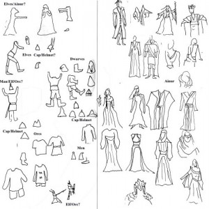 Tolkien Clothes & Fan/Silm Film Designs